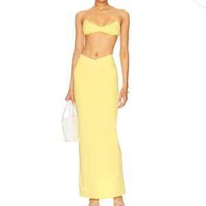NEW Superdown Raquel Skirt Set in Yellow